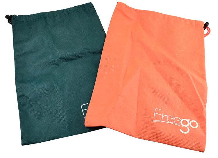 
                                        Freego 收纳鞋袋 FGE-003 旅行收纳束口袋 布袋抽绳整理袋 杂物收纳袋 无纺布鞋袋 橘黄色（2件起售）                