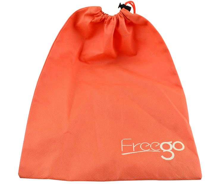 
                                        Freego 收纳鞋袋 FGE-003 旅行收纳束口袋 布袋抽绳整理袋 杂物收纳袋 无纺布鞋袋 橘黄色（2件起售）                
