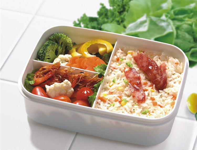 振兴 三格饭盒 1500ml 蓝色 FH0991