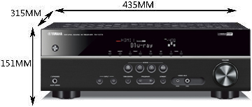 雅马哈(yamaha)rx-v373 收音扩音机 5.1声道功放(黑色)