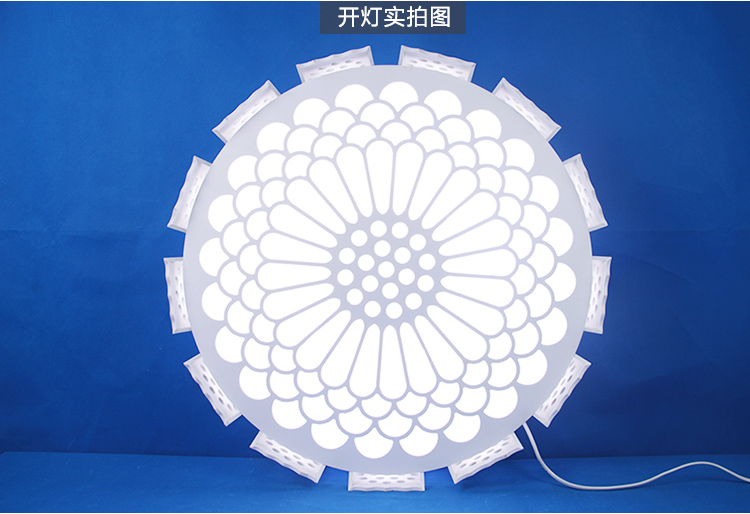 首度 吸顶灯 雕花仿羊皮客厅卧室书房灯 木塑板 向阳馨语 大号 DD0703 象牙白