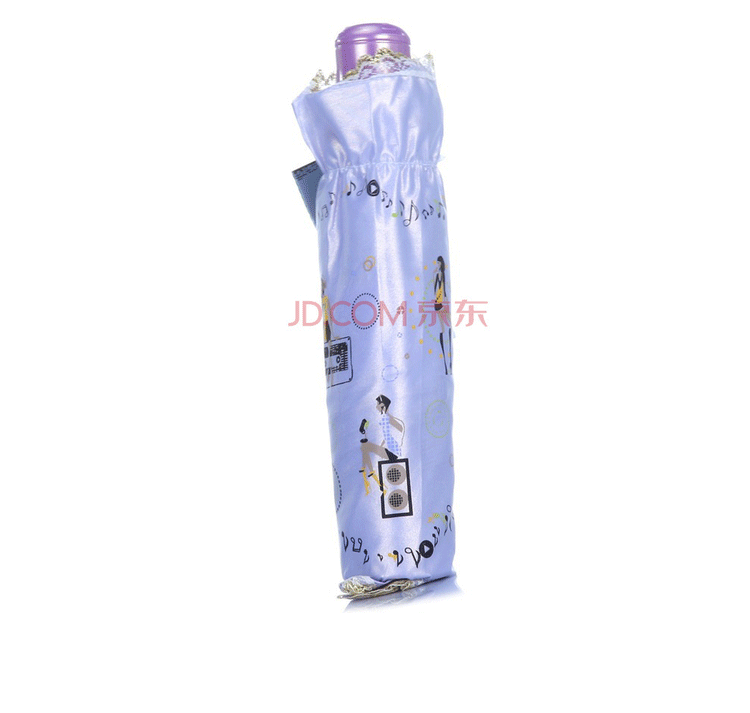 天堂 粉彩天堂防紫外线三折超轻晴雨伞铅笔伞 307E紫色