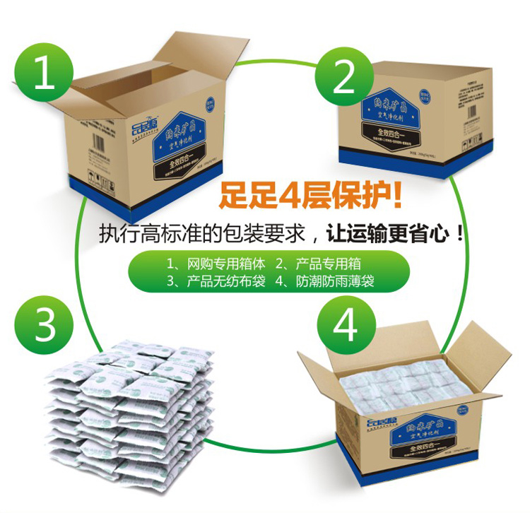 品居源 升级版纳米矿晶装修除味除甲醛活性炭包6000g