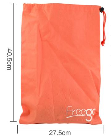 
                                        Freego 收纳鞋袋 FGE-003 旅行收纳束口袋 布袋抽绳整理袋 杂物收纳袋 无纺布鞋袋 橘黄色（2件起售）                