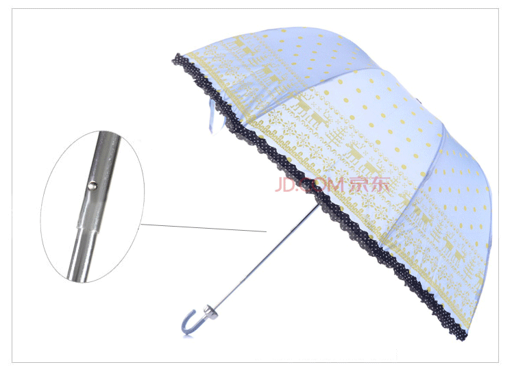 天堂 流行密码高密碰击布三折超轻晴雨伞304E紫兰色