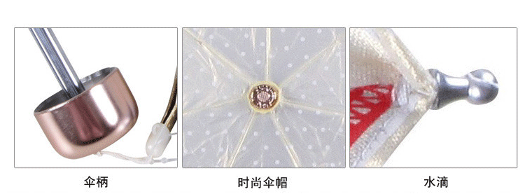 天堂 粉彩天堂防紫外线三折超轻晴雨伞铅笔伞 307E紫色