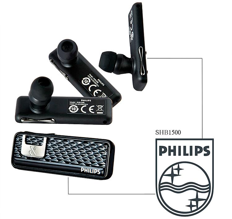 
                                        飞利浦 SHB1500 商务通话蓝牙耳机 通用型 入耳式 黑色                