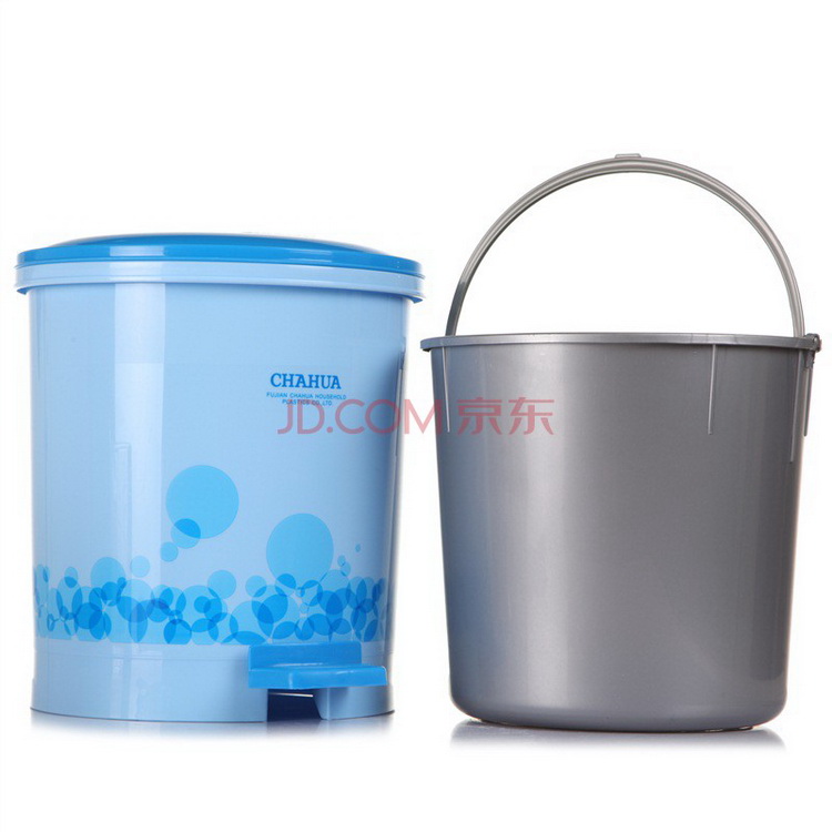 茶花 垃圾桶 印花脚踏卫生桶 6L 1502-A 
