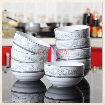 雅诚德米饭碗 陶瓷碗套装(4.5英寸)维亚之东韩式碗(8只装) C880