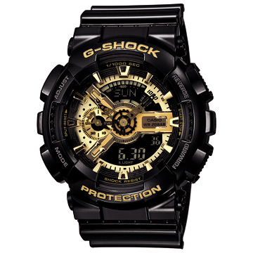 卡西欧(casio)手表 g-shock系列时尚魔金双显运动石英男表ga-110gb-1a