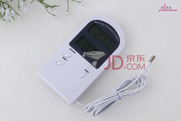 
                                        
                                        雨花泽Yuhuaze 便携式电子温湿度计 台式挂式测温仪带室外温度计传感器TA138A                