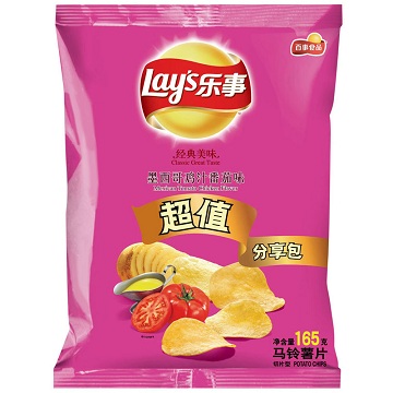 【乐事薯片】乐事薯片墨西哥鸡汁番茄味165g【行情 报价 价格 评测】