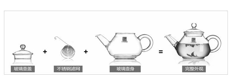 一屋窑耐热玻璃维多利亚礼盒茶具FH-204/7M