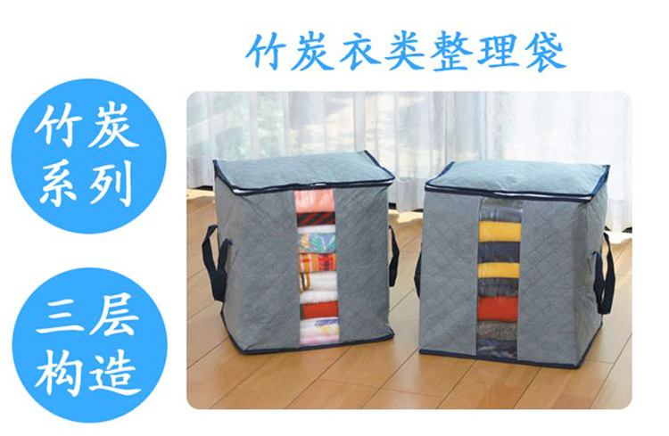 
                                        
                                        青苇日式竹炭衣物整理袋2个装                