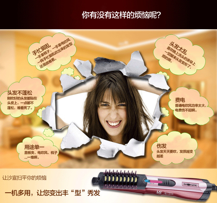 沙宣（VS）VS2715ACN 专业发型设计造型器（红色）