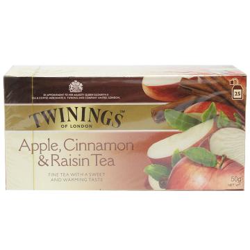 64元  波兰进口 Twinings英国川宁苹果肉桂葡萄果香红茶50g