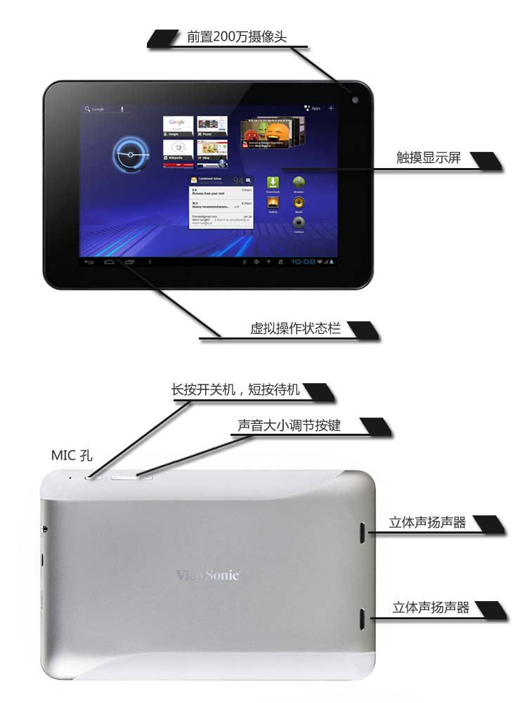 Планшет ViewSonic N710 IPS 16G GPS Планшет ViewSonic N710 IPS 16G GPS