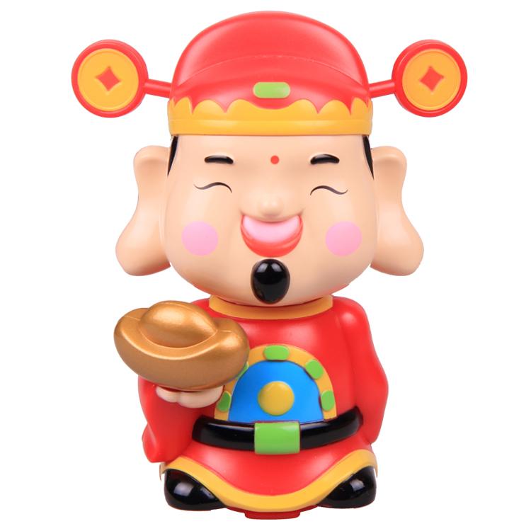 太阳能公仔q版财神点头娃娃 汽车摆件批发