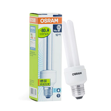 
                                        
                                        OSRAM欧司朗T3标准型节能灯14W日光色E27(两支装)                