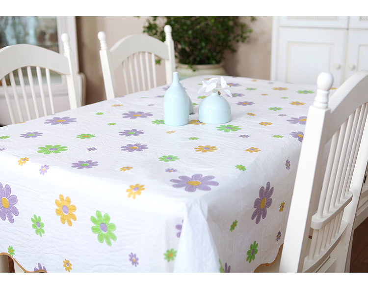 Homix 150*120cmPEVA加绒桌布 清新花朵