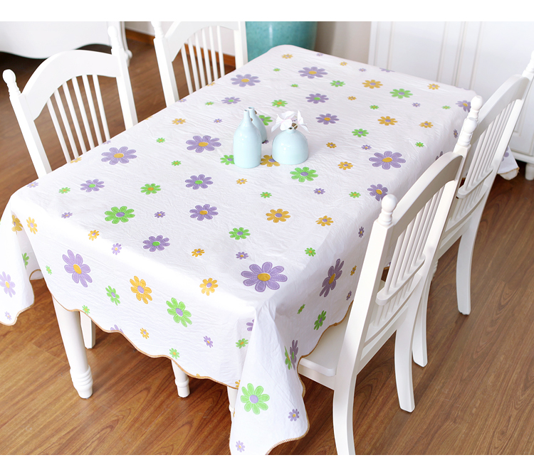 Homix 150*120cmPEVA加绒桌布 清新花朵
