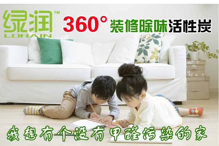 
                                        
                                        绿润 360除甲醛活性炭包600g去味汽车家用除味                