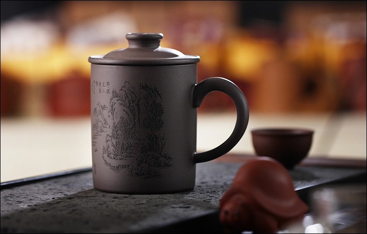
                                        
                                        品茶忆友 茶具 茶杯宜兴紫砂杯泡茶杯 横舟无野                
