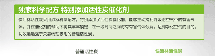 快活林 家用椰壳活性炭 醛特宝免晒版强效除味适84㎡ 家装净化除味除甲醛活性炭 1400g醛特宝