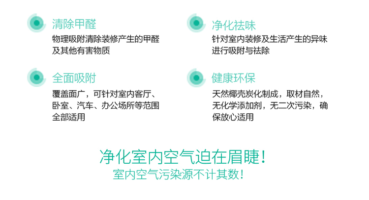 
                                        
                                                            绿之源 5000g360°室内装修安全卫士升级版 室内汽车除味吸去除甲醛清除剂活性炭包家用车用除味竹炭防潮碳包                