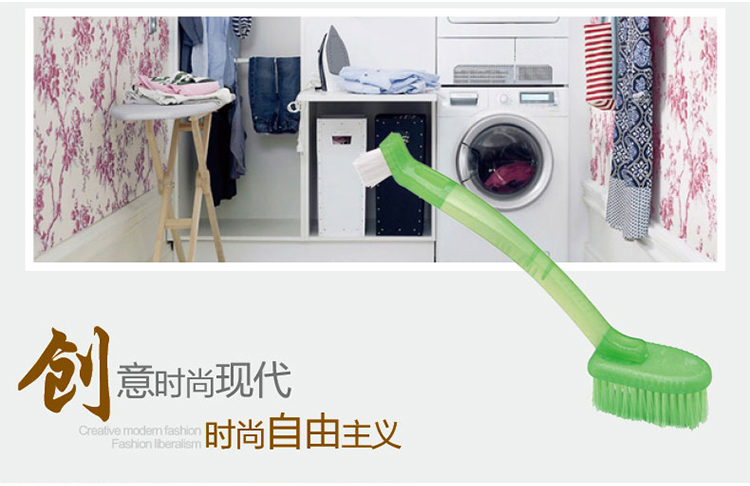 开普特 长柄洗鞋刷双头尼龙刷子多用途清洁刷洗衣刷 WH-6095