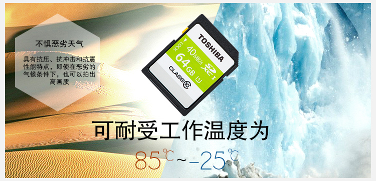 东芝（TOSHIBA）高速SDHC存储卡 32G Class10-40MB/s