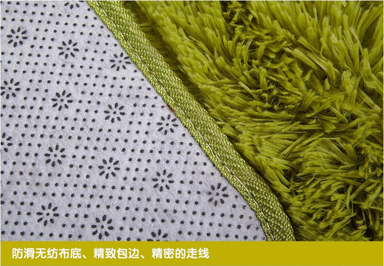 青苇 可水洗加柔丝毛 防滑脚垫地垫 抹茶绿40*60cm 2条装
