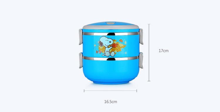 史努比（SNOOPY） 快乐不锈钢保温饭盒1800ml DF-8007R 红色