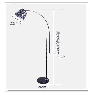 
                                        道远亮眼睛 LED落地灯5W白光 客厅卧室床头灯居家创意可伸缩布艺钓鱼落地台灯ML2018白色                