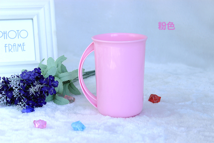 晟旎尚品 糖果色加厚防摔 漱口刷牙杯 C型手柄 蓝色