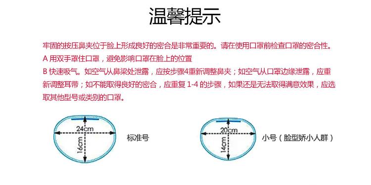 云蕾 PM2.5抗菌防尘 活性炭口罩 5枚装 12551