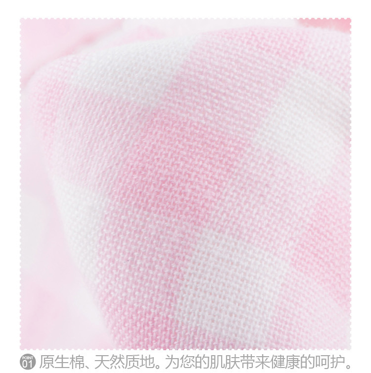 
                                        
                                        三利 纯棉布艺拼接 凹凸交织 毛巾被 卡通裹巾 儿童盖毯 浅粉                
