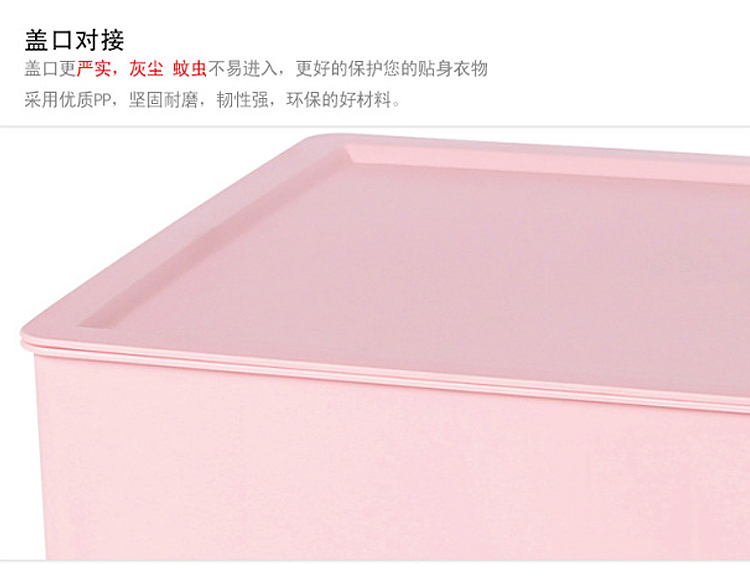 丽姿有盖可多层叠加整理盒 内衣收纳盒 内裤袜子收纳盒