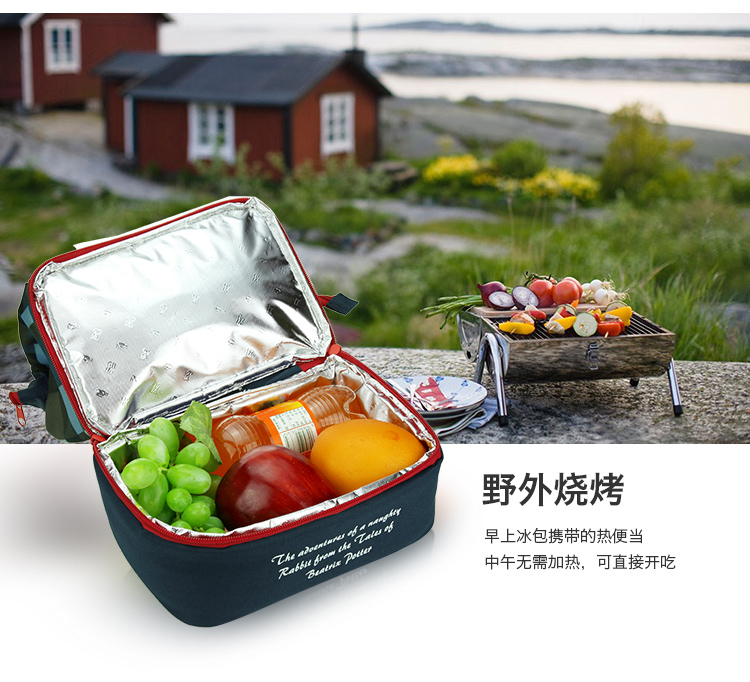 比得兔（Peter Rabbit）饭盒便当提袋 手提多功能保温袋 PR-3489