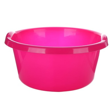 顺美 塑料盆 34CM欧式脸盆 带把手加厚浴室厨房多用盆 SM-2060 玫红色