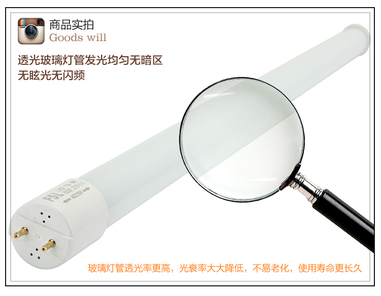 
                                        
                                        佛山照明（FSL）LED灯管T8双端0.6米8w白光日光色6500K 25支装                