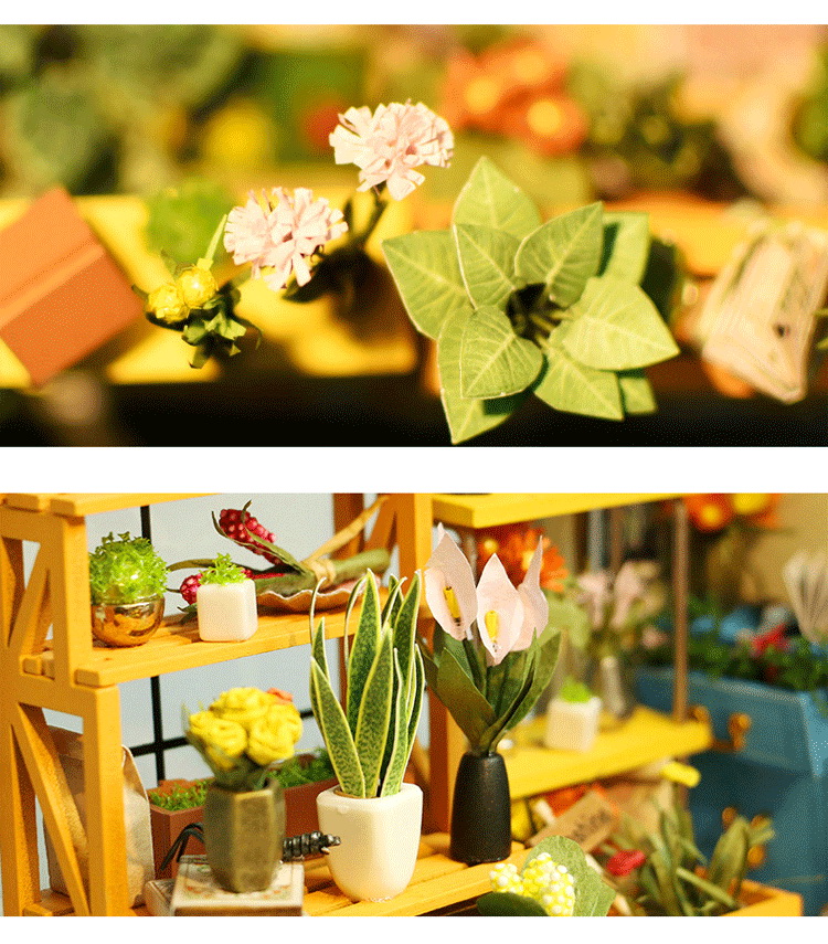 若态 DIY手工小屋 儿童立体木质拼图 拼装模型手工制作小屋...-京东