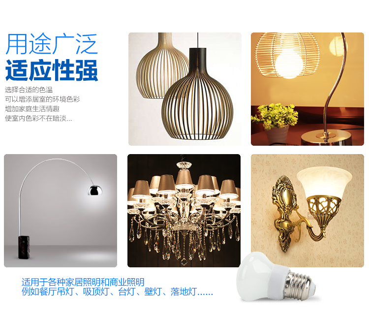 
                                        
                                        佛山照明（FSL）LED球泡节能3W大口E27水晶蘑菇泡日光色6500K 10支装                