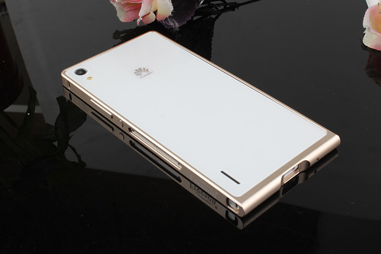 薄金属边框保护套 适用于华为 Ascend P7 金色