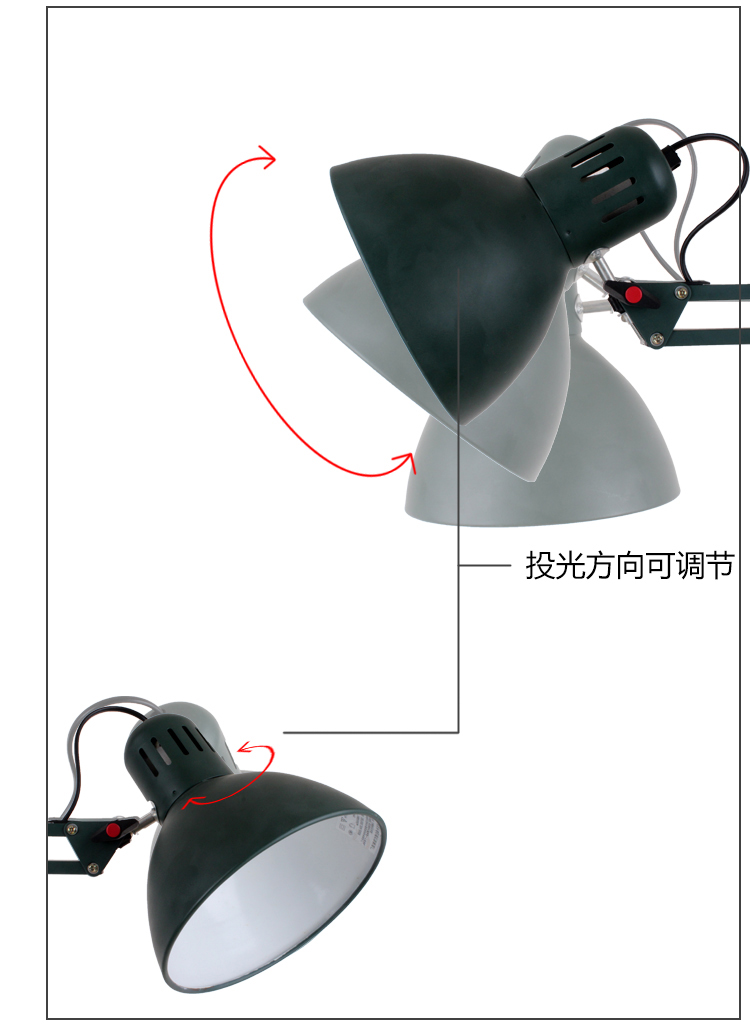 
                                        道远亮眼睛 LED落地灯 5W暖光 客厅卧室书房现代简约工作阅读落地台灯ML2027H墨绿色                