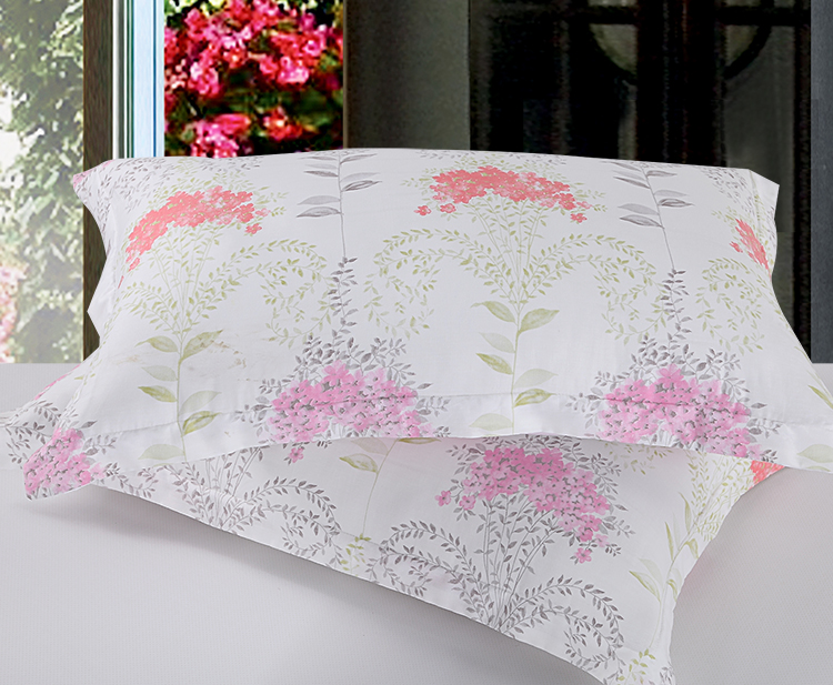 艾薇（AVIVI）全棉枕套40支纯棉斜纹印花枕头套袋1对装 香兰幽芷 48*74cm