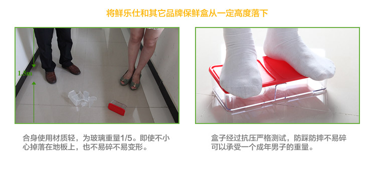 鲜乐仕sunrise 魔方密封食品保鲜盒3件套冰箱整理盒厨房收纳盒WBS6