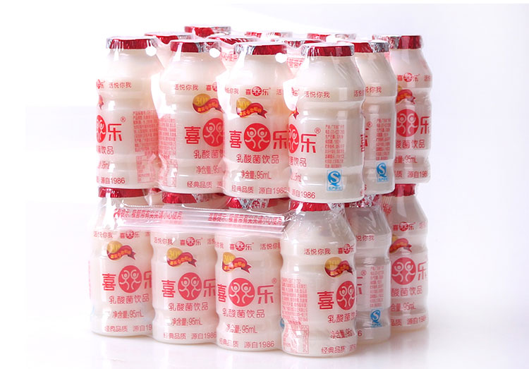 品牌 喜乐 净含量 95ml*12瓶 原产地 广州 配料 水,白砂糖,脱脂奶粉