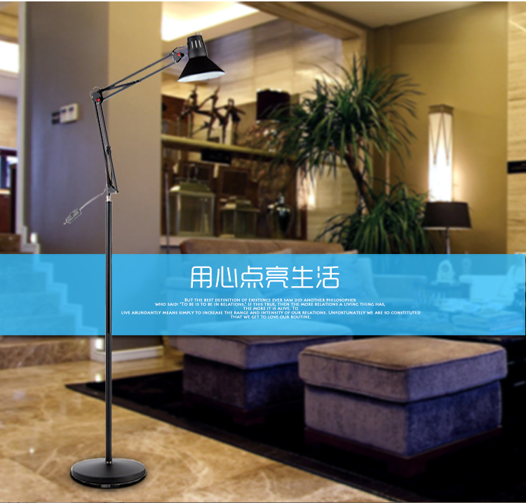 
                                        【京东超市】道远亮眼睛 LED落地灯 5W暖光 客厅卧室落地台灯现代简约书房工作钢琴麻将灯ML626黑色                