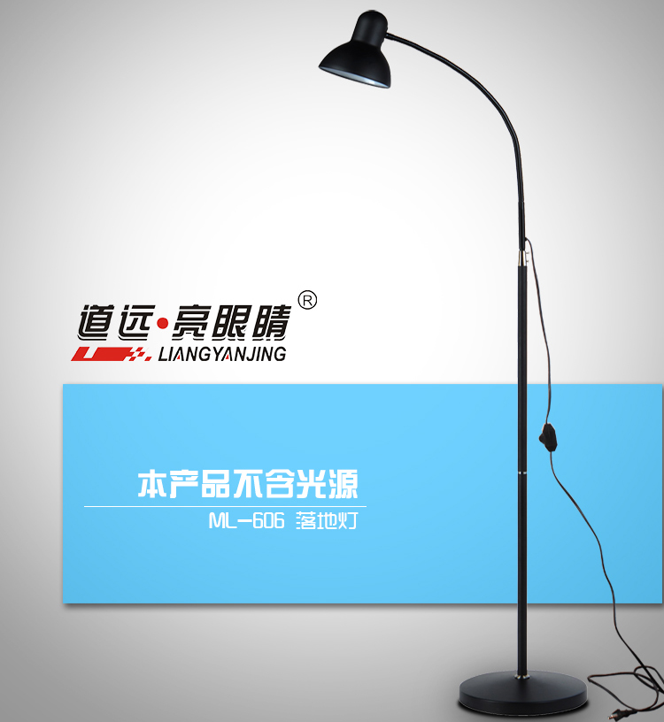 
                                        
                                        道远亮眼睛金属落地灯ML606黑色                